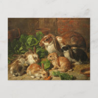Une famille de lapins par Alfred Richardson Barber