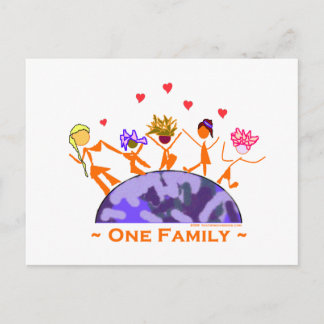 Carte Postale Une famille - Terre