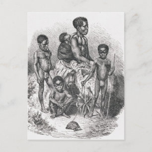 Carte Postale Une famille zoulou de l'histoire de l'humanité