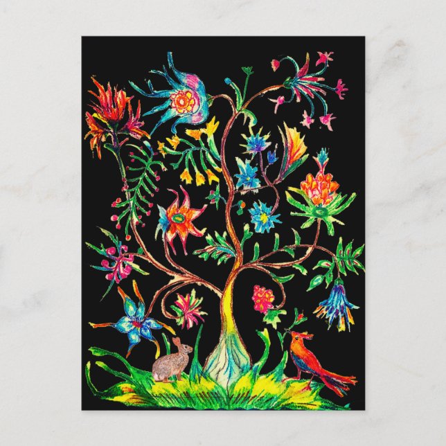 Carte Postale Une faune et une flore arborées (Devant)