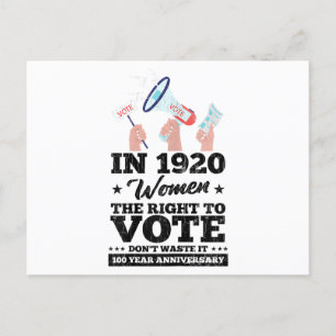 Carte Postale Une Femme A Droit De Voter Élections De Vote Drôle