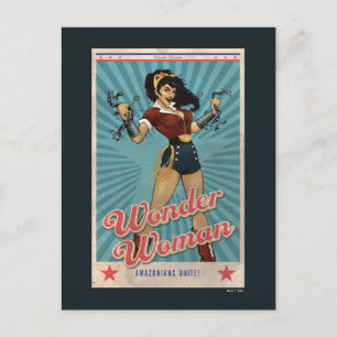 Carte Postale Une femme amazonienne unit le Poster vintage
