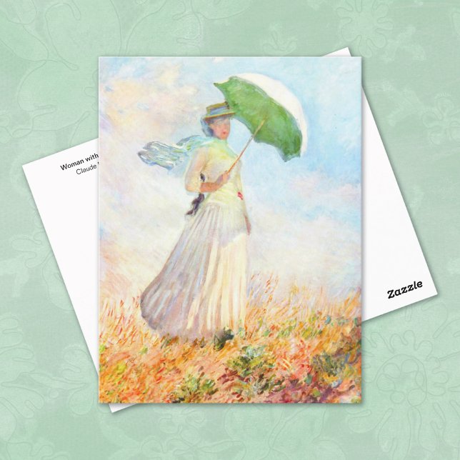 Carte Postale Une femme avec un parasol Claude Monet (Créateur téléchargé)