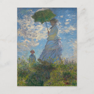 Carte Postale Une femme avec un parasol par Claude Monet