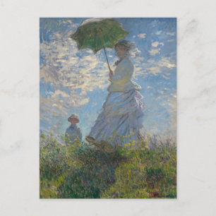 Carte Postale Une femme avec un parasol par Claude Monet Postcar