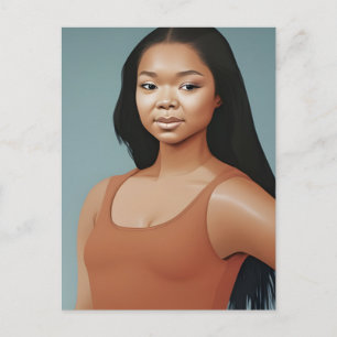 Carte Postale Une femme confiante