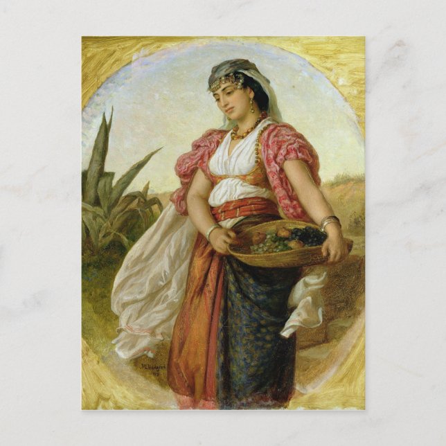 Carte Postale Une femme d'Alger, 1871 (Devant)