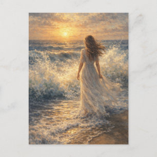 Carte Postale Une femme debout sur les sables par M. Laplante