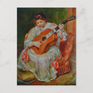 Carte Postale Une femme jouant de la guitare - Pierre-Auguste Re