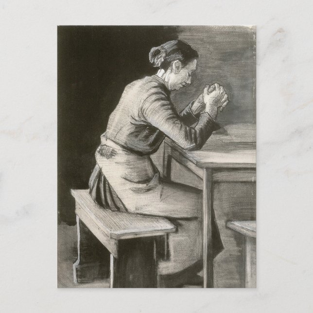 Carte Postale Une femme priant, Vincent van Gogh (Devant)