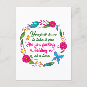 Carte Postale Une femme sage a dit un jour que j'étais parti