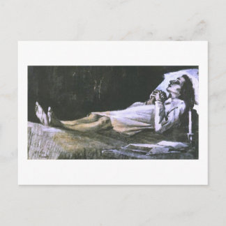 Carte Postale Une femme sur son lit de mort Van Gogh Fine Art