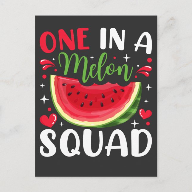 Carte Postale Une fête d'anniversaire d'une équipe de melon (Devant)