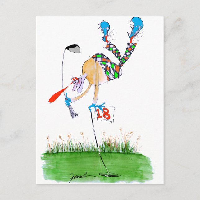 Carte Postale une fête - golf, tony fernandes (Devant)