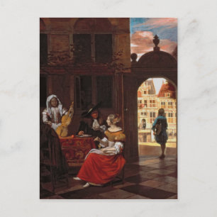 Carte Postale Une fête musicale, 1677