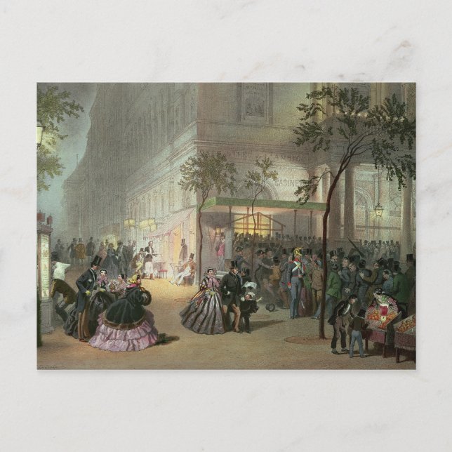 Carte Postale Une file d'attente au théâtre de l'Ambigu-Comique (Devant)