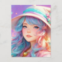Une fille de dessin animé avec un casquette et une