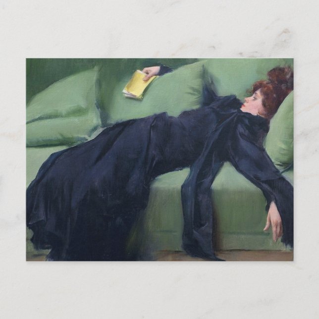 Carte Postale Une fille décadente - Ramon Casas (Devant)