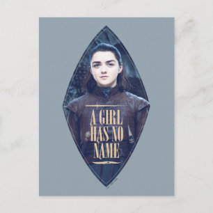 Carte Postale "Une Fille N'A Pas De Nom" Arya Stark Graphic