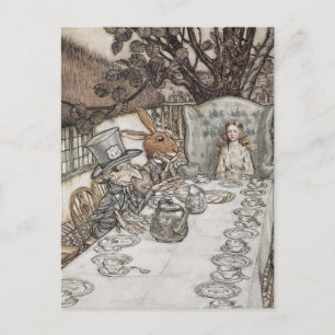 Carte Postale Une folle partie de thé Arthur Rackham , 1907