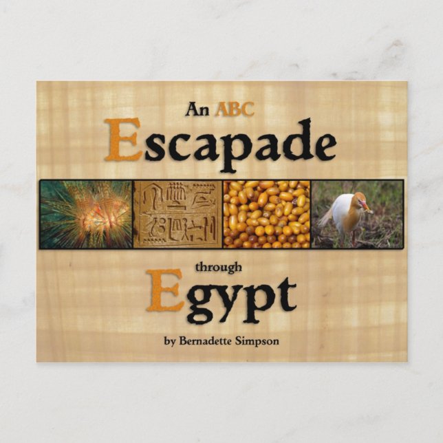 Carte Postale Une fuite d'ABC à travers l'Egypte (Devant)