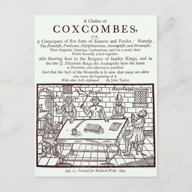 Carte Postale Une grappe de Coxcombes' par John Taylor (Devant)