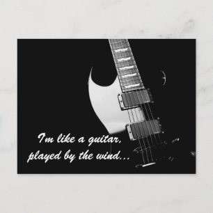 Carte Postale Une guitare noire