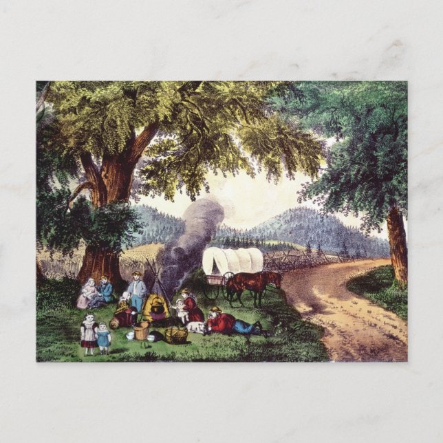 Carte Postale Une halte par le bord de la route (Devant)