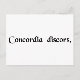 Carte Postale Une harmonie discordante