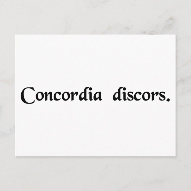 Carte Postale Une harmonie discordante (Devant)