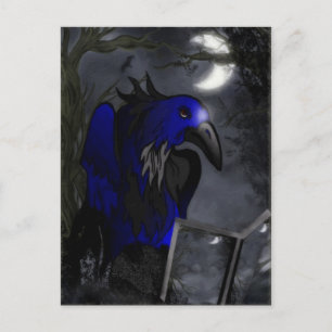 Carte Postale Une histoire de corbeau Art folklorique gothique