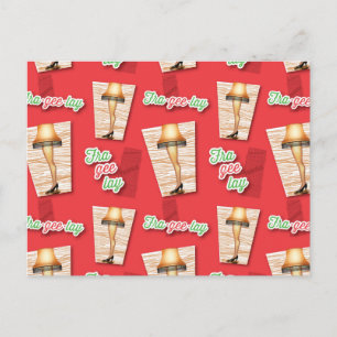 Carte Postale Une histoire de Noël   Motif de lampe de jambe