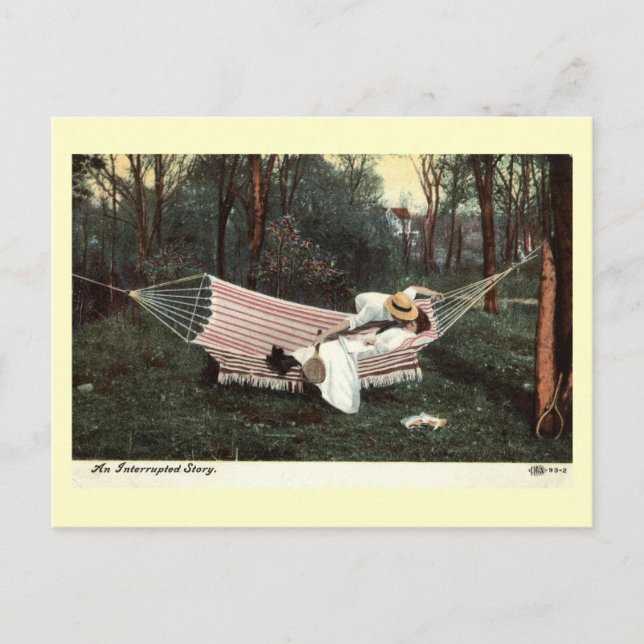 Carte Postale Une histoire interrompue Vintage 1910 (Devant)