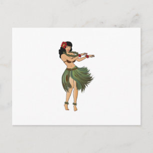 Carte Postale Une Hula Girl Dancing