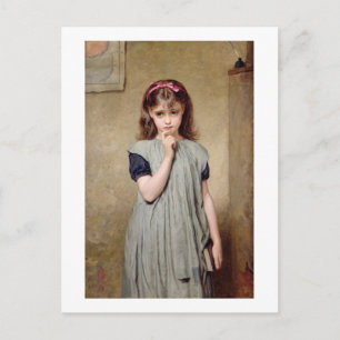 Carte Postale Une jeune fille en classe, 1876 (huile sur toile