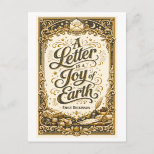Carte Postale "Une joie de la Terre" Citation de Dickinson