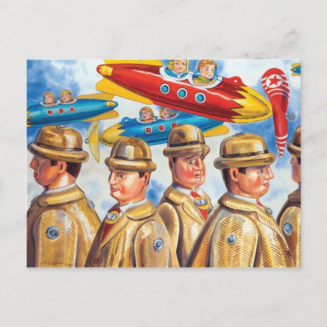 Carte Postale "Une journée à l'aéroport" (Devant)