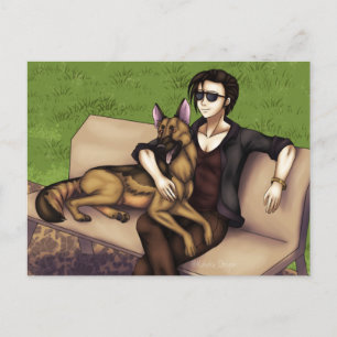 Carte Postale Une journée au Dog Park Card