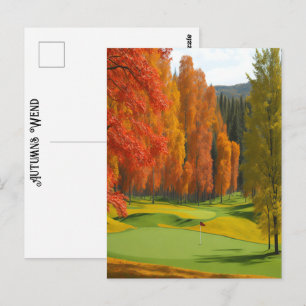Carte Postale Une Journée de Golf Automnes Colorés Wend Art Inte