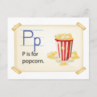 Une lettre P pour le pop-corn