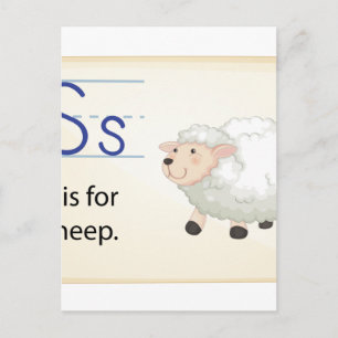 Carte Postale Une lettre S pour les moutons