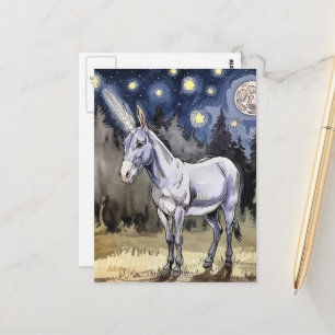 Carte Postale Une licorne d'âne très douce