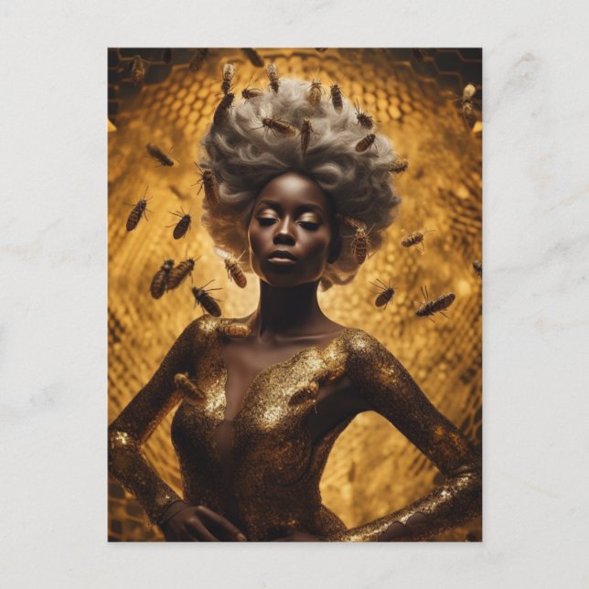 Carte Postale Une magnifique déesse des abeilles de miel (Devant)