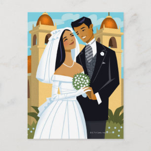 Carte Postale Une mariée et une chambre