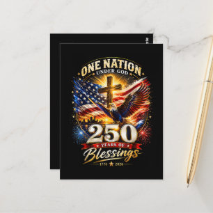 Carte Postale Une nation sous Dieu 250 ans 250e anniversaire 