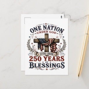 Carte Postale Une nation sous Dieu 250 ans de bénédictions