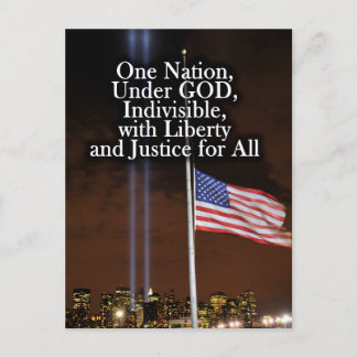 Carte Postale Une nation sous Dieu Patriot Jour 9/11 Patriotique