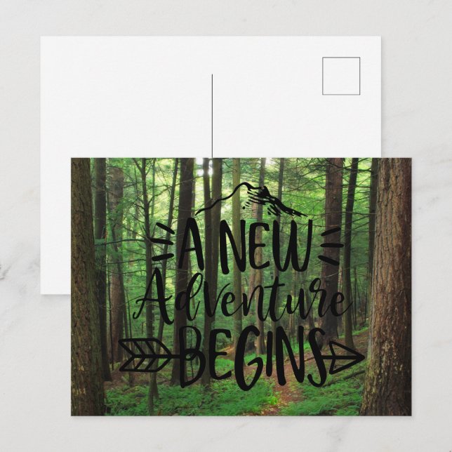 Carte Postale Une nouvelle aventure commence (Devant / Derrière)