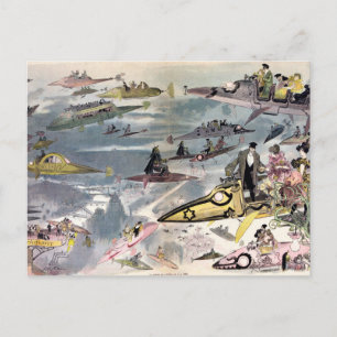 Carte Postale Une nuit à l'opéra en 2000 par Albert Robida Post