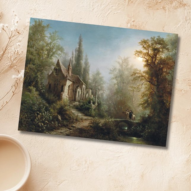 Carte Postale Une nuit illuminée par la Lune au-dessus d'une cha (Créateur téléchargé)